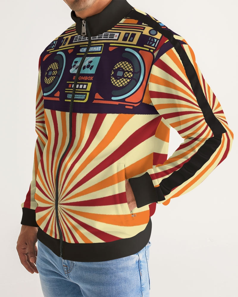 Dope T Men's Retro Splash Stripe-Sleeve Track Jacket - The Dripp VIP