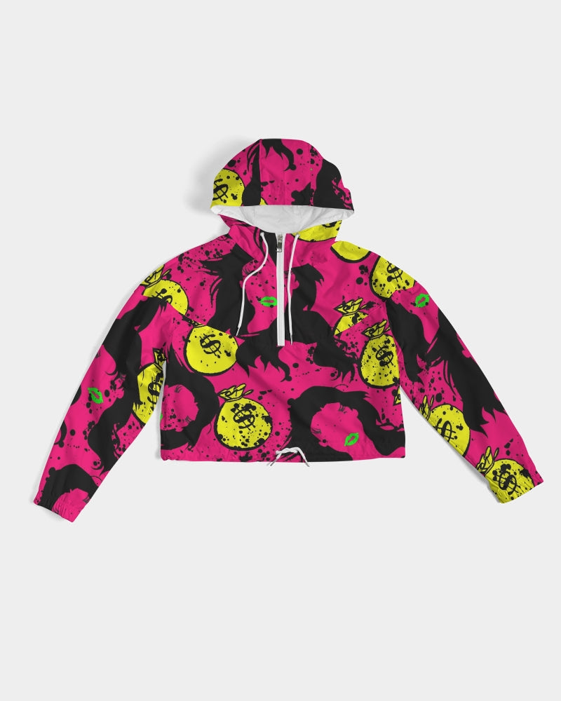 Trap Girl Women's Cropped Windbreaker - The Dripp VIP